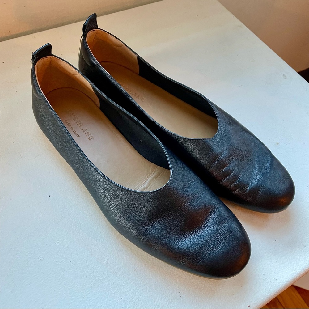 Everlane day glove flat black leather